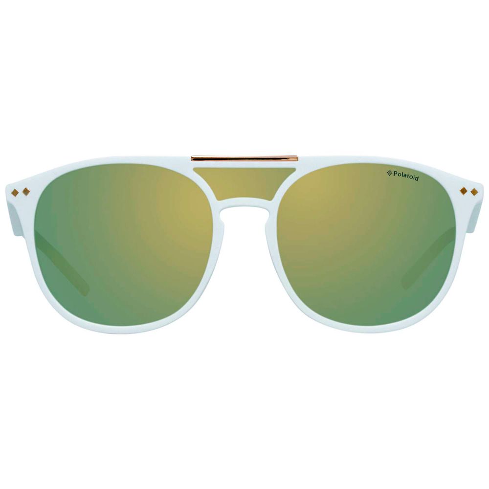 Polaroid White Acetate Sunglasses for Effortless Elegance