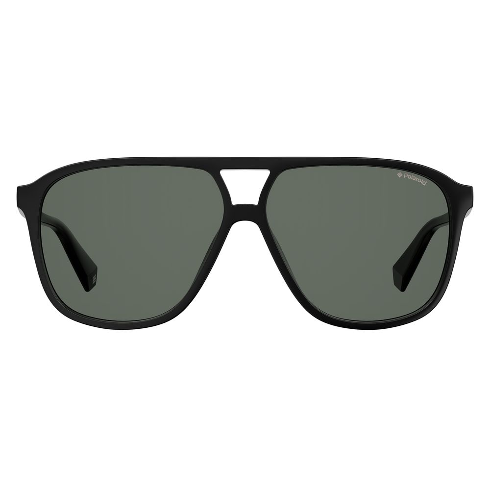 Polaroid Black Acetate Sunglasses with Vintage Elegance