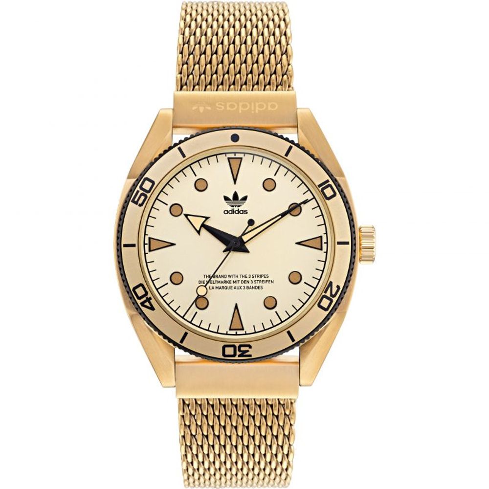 Adidas Gold Stainless Steel Watch - Luxury Timepiece Elegance