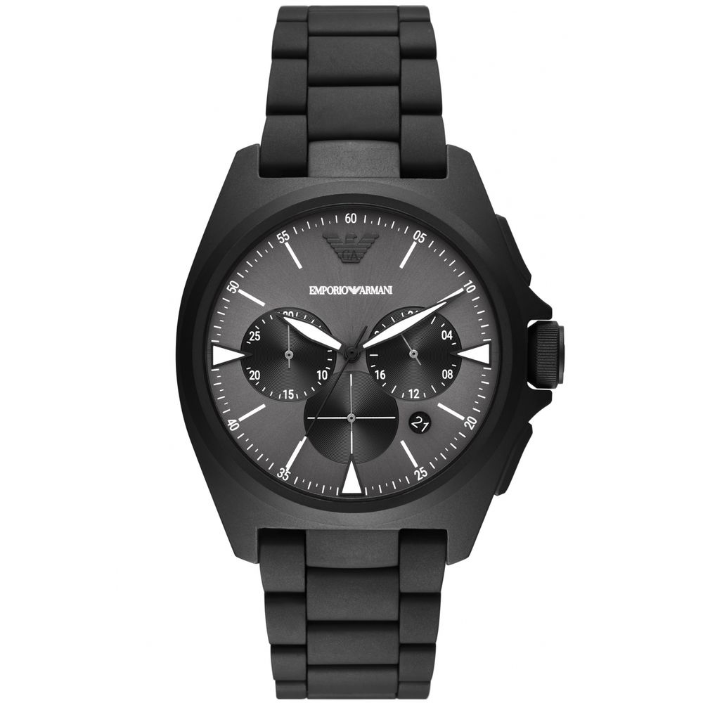 Armani Black Stainless Steel Watch for Timeless Elegance