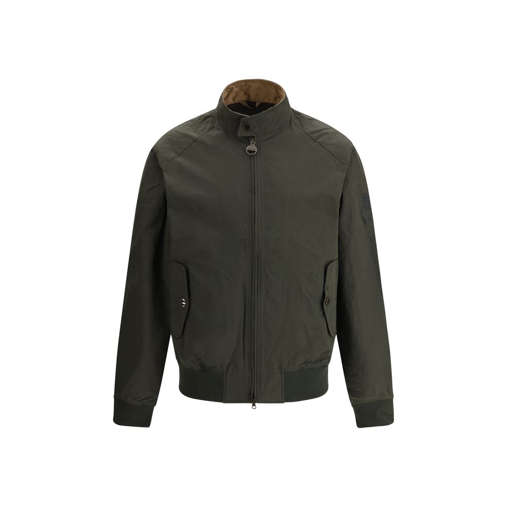 Barbour Black Cotton Harrington Jacket Luxury Outerwear