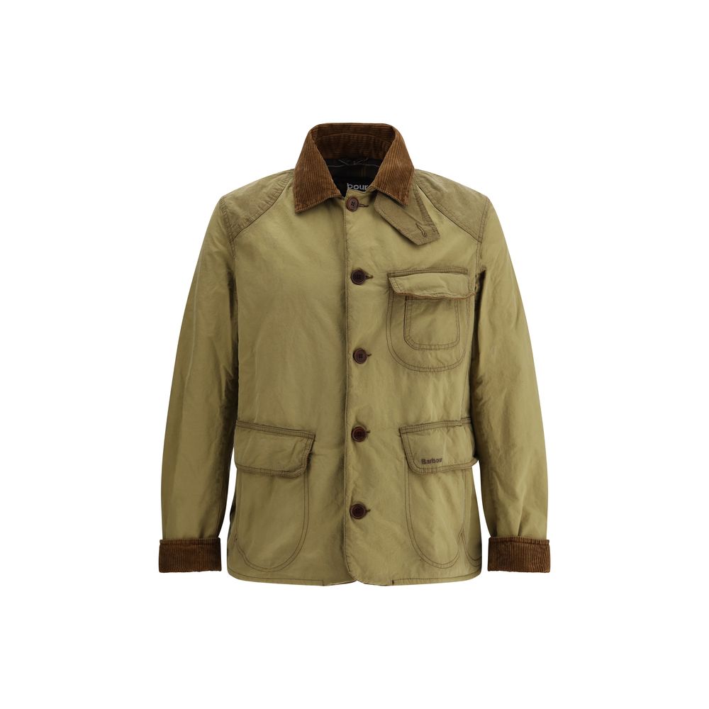 Barbour Olive Cotton Workwear Jacket: Timeless Elegance Meets Functionality