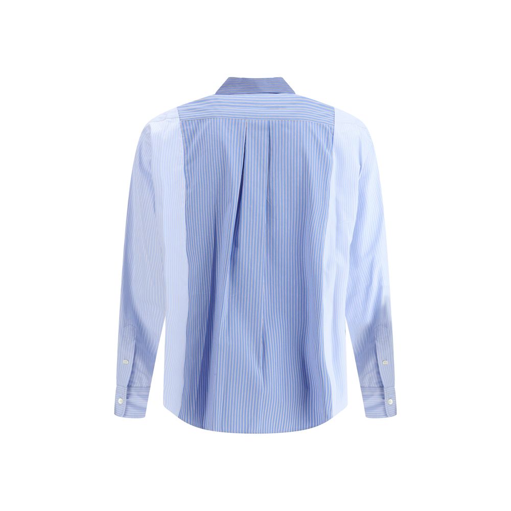 Sacai Navy Cotton Striped Shirt: Effortless Elegance Redefined