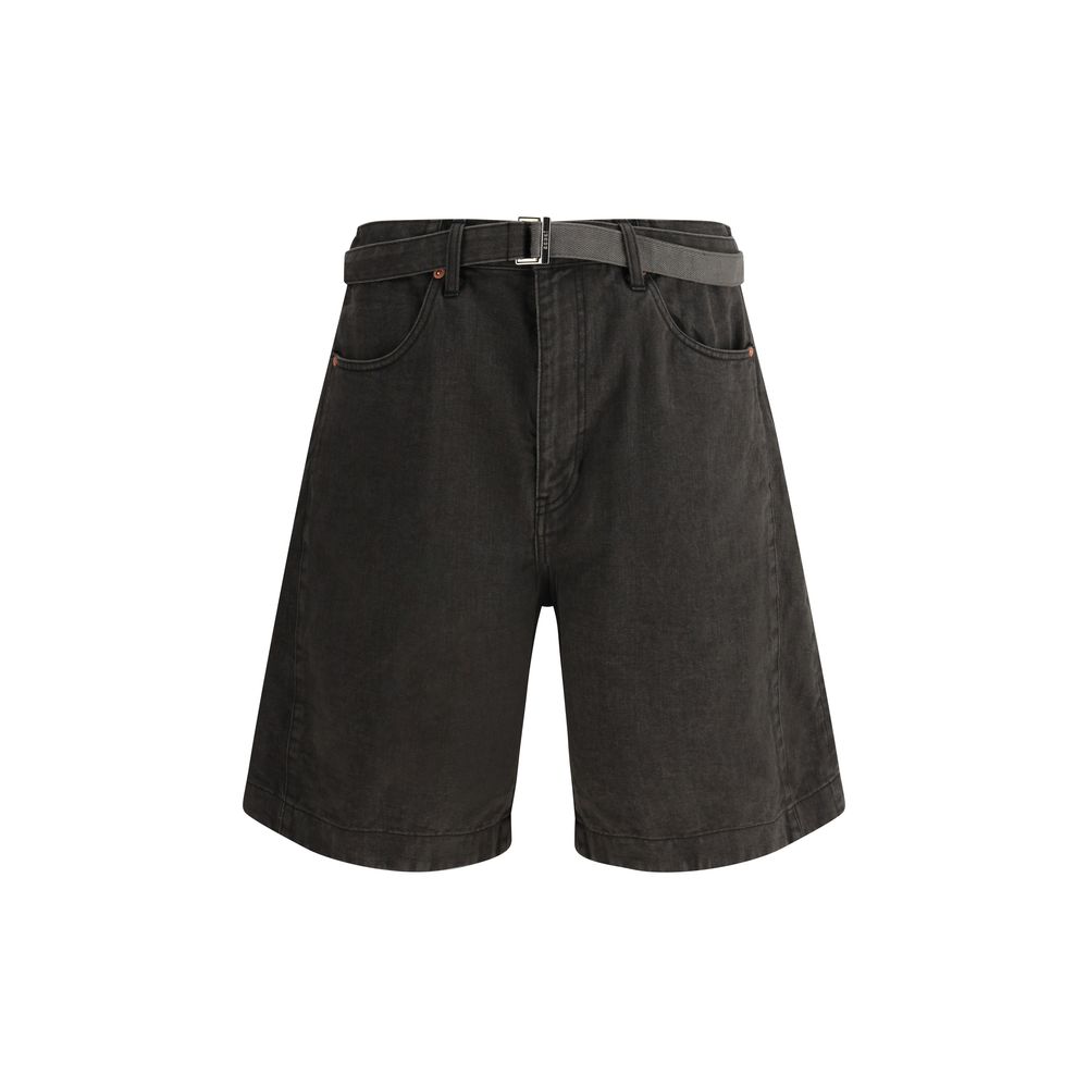 Sacai Blue Cotton Denim Shorts: Contemporary Elegance Redefined