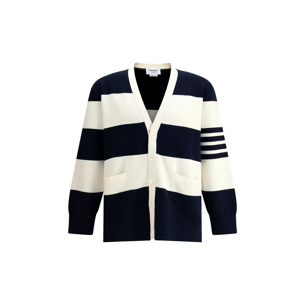 Thom Browne Grey Luxurious Cotton Blend Cardigan