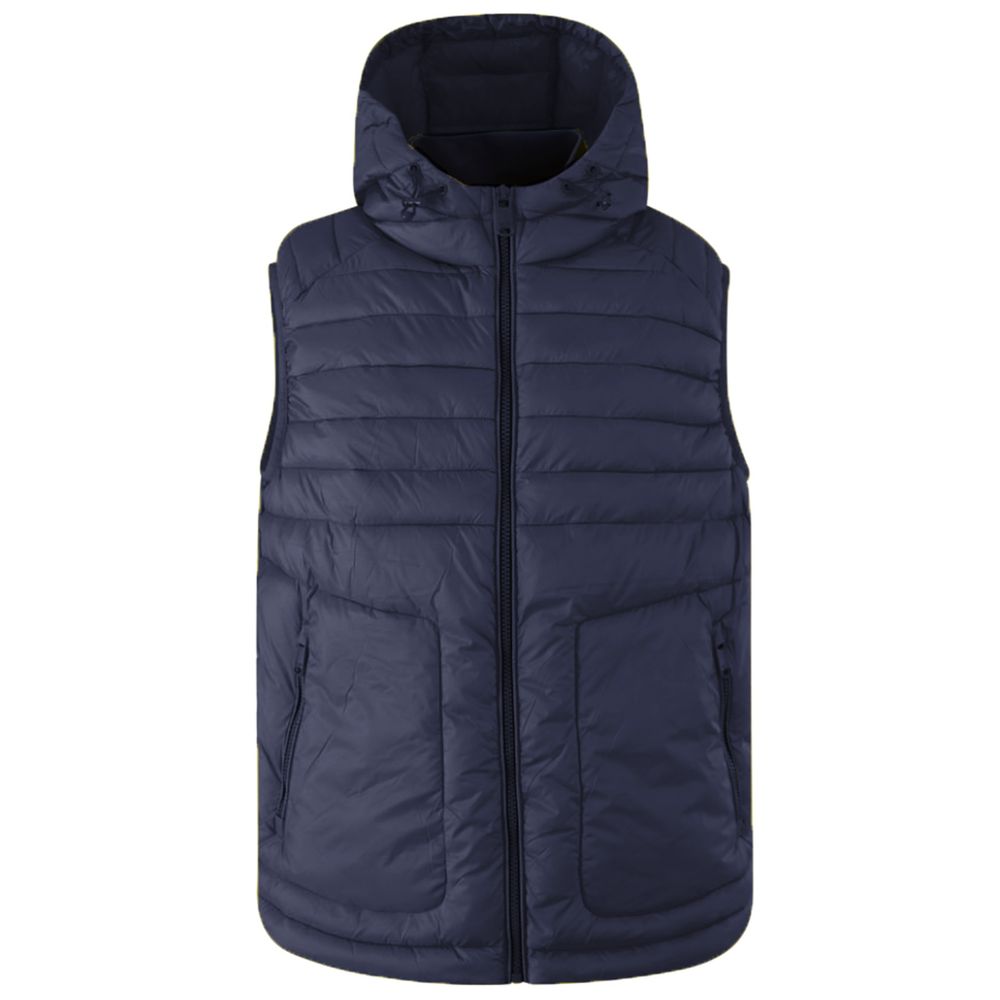 Yes Zee Blue Nylon Vest - Contemporary Luxury Outerwear