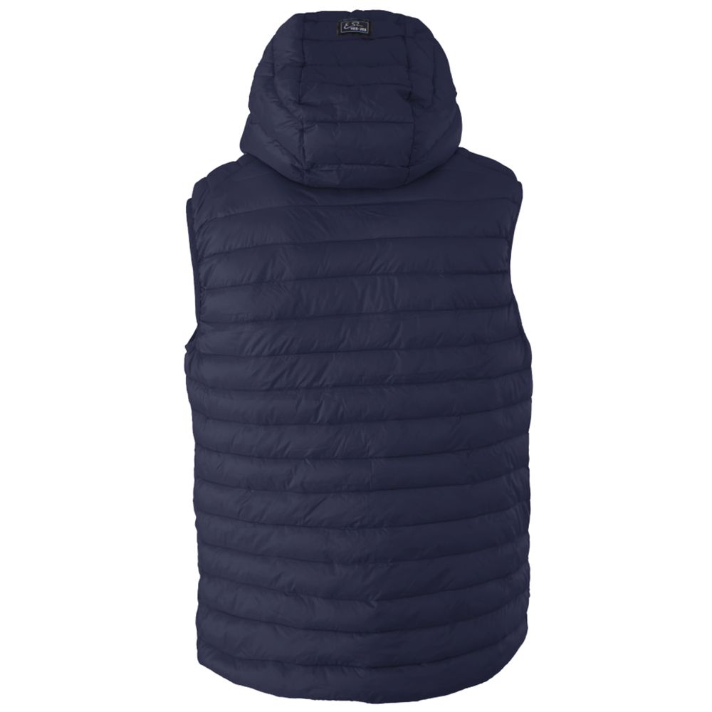 Yes Zee Blue Nylon Vest - Contemporary Luxury Outerwear