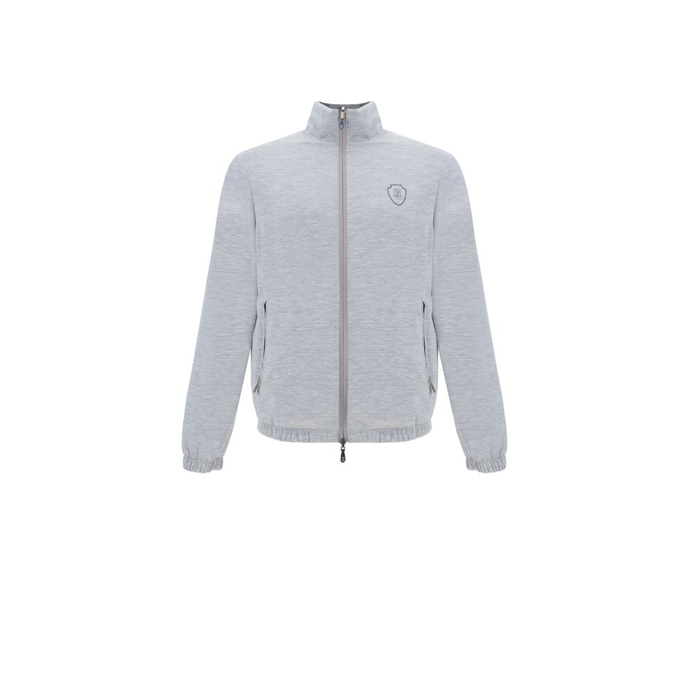 Brunello Cucinelli Navy Wool Reversible Jacket for Elegant Versatility