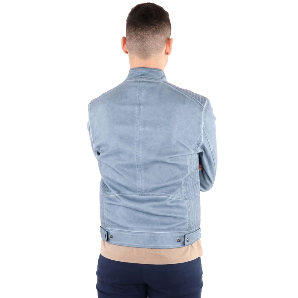 Yes Zee Light Blue Polyethylene Jacket for Elevated Style