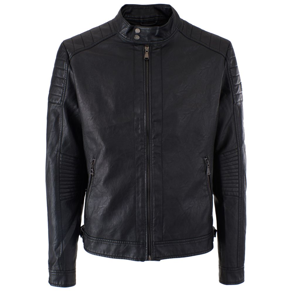 Yes Zee Black Polyethylene Jacket for Modern Elegance