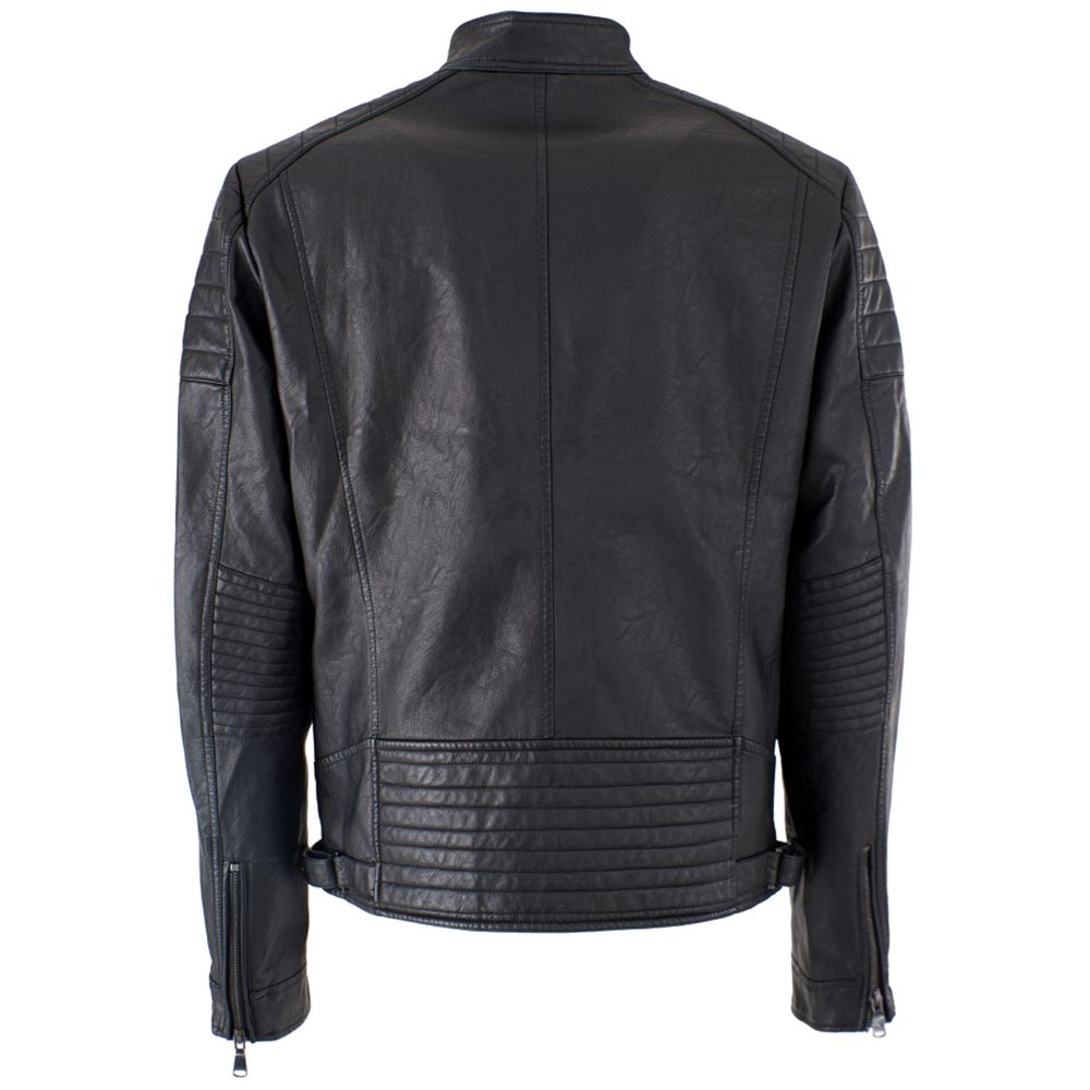 Yes Zee Black Polyethylene Jacket for Modern Elegance