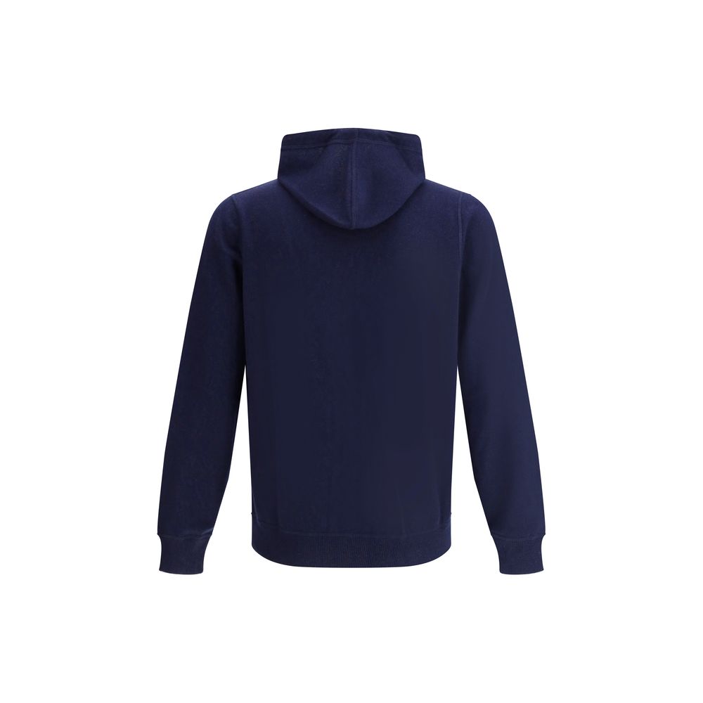 Brunello Cucinelli Grey Cashmere Hoodie in Luxurious Elegance