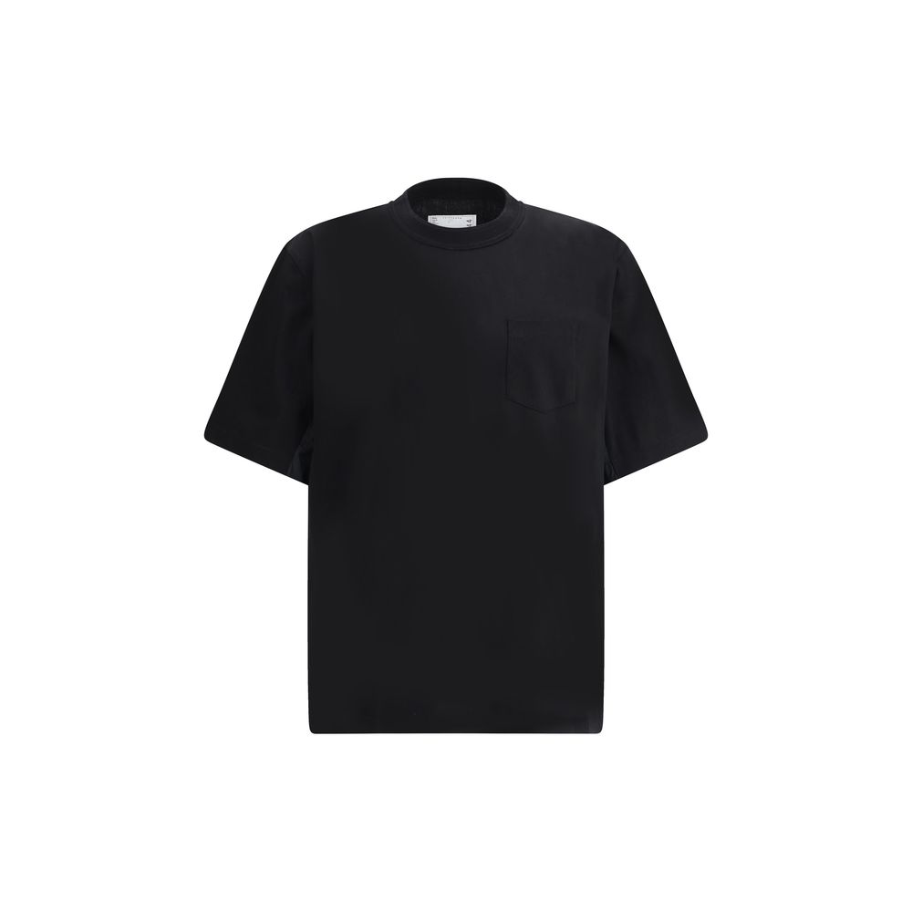 Sacai White Cotton T-Shirt with Pockets for Elevated Casual Elegance