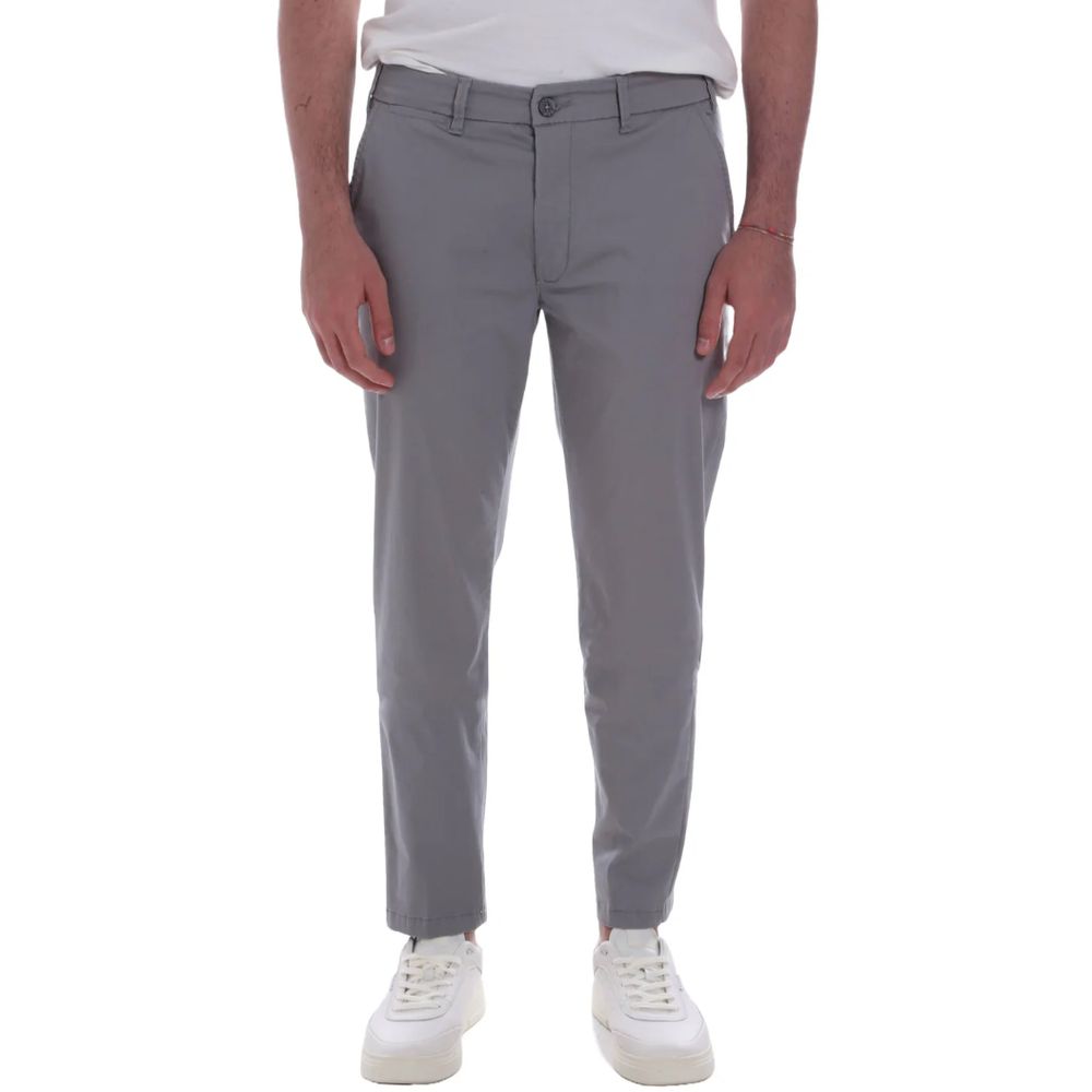 Yes Zee Gray Cotton Jeans & Pant for Timeless Elegance
