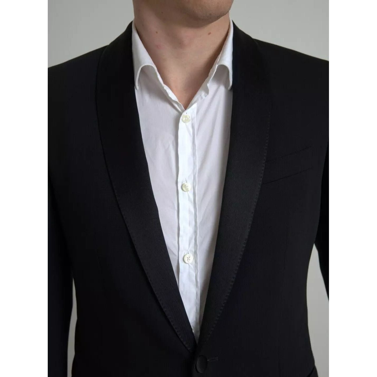 Dolce & Gabbana Black Wool Single Breasted MARTINI Blazer