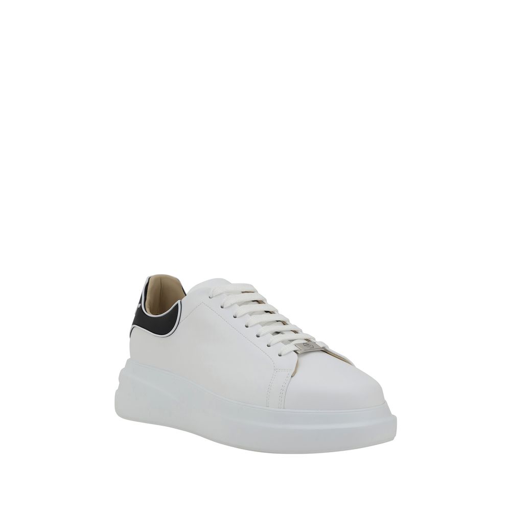 Philipp Plein White Leather Sneakers for Elevated Everyday Style