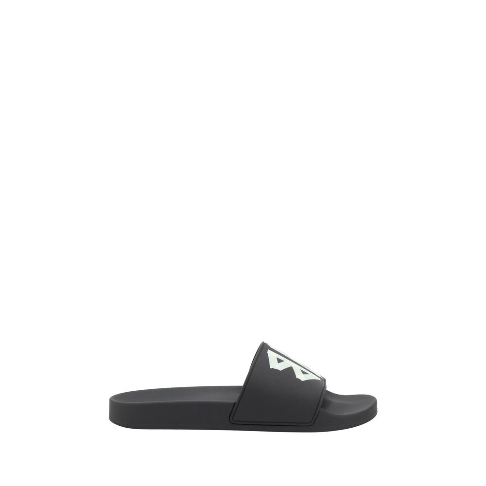 Balenciaga Black Rubber Slippers - Effortless Luxury Footwear