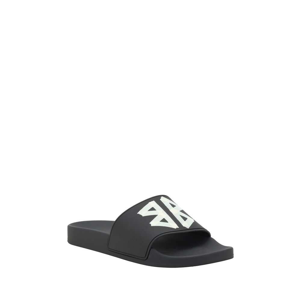 Balenciaga Black Rubber Slippers - Effortless Luxury Footwear