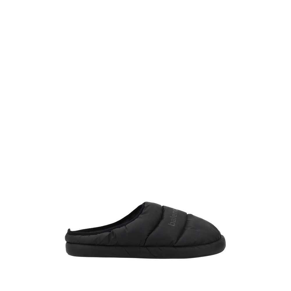 Balenciaga Black Leather Alaska Mules - Quintessential Luxury Footwear