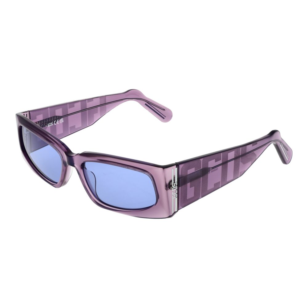 GCDS Purple Acetate Sunglasses with Bold Blue Lenses