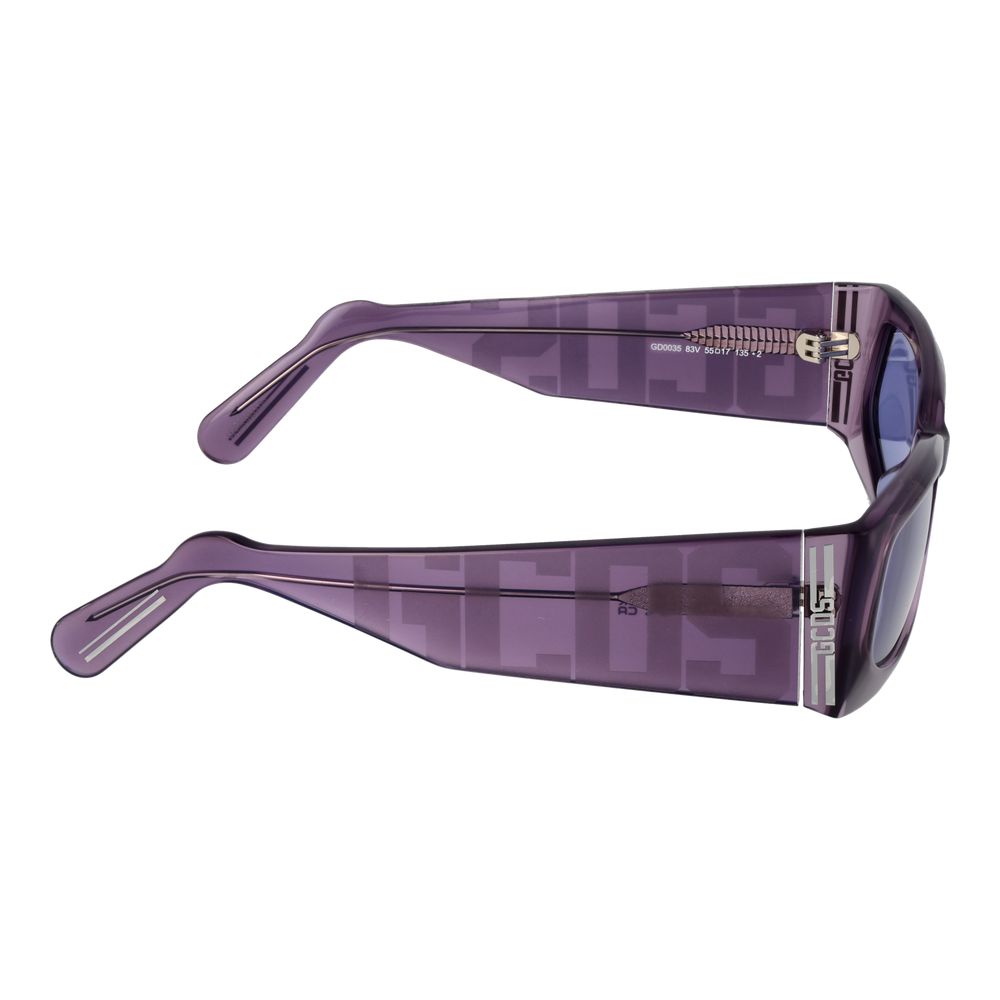 GCDS Purple Acetate Sunglasses with Bold Blue Lenses