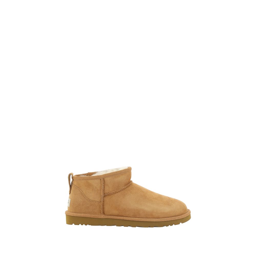 UGG Chestnut Suede Ultra Mini Ankle Boots for Effortless Elegance