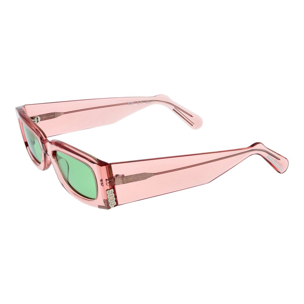 GCDS Pink Acetate Sunglasses with Distinctive Green Lenses