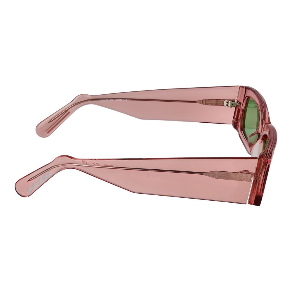 GCDS Pink Acetate Sunglasses with Distinctive Green Lenses