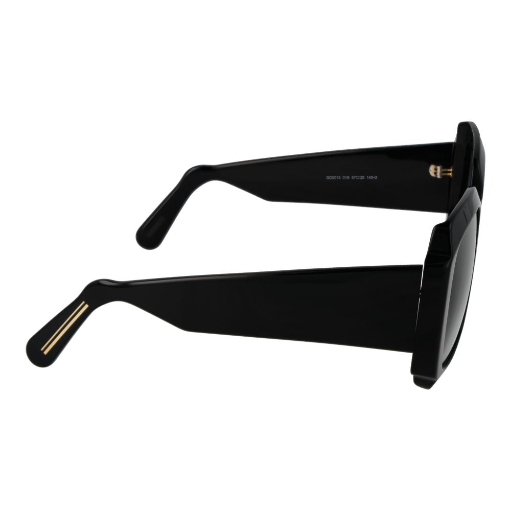 GCDS Black Acetate Unisex Sunglasses with Timeless Style