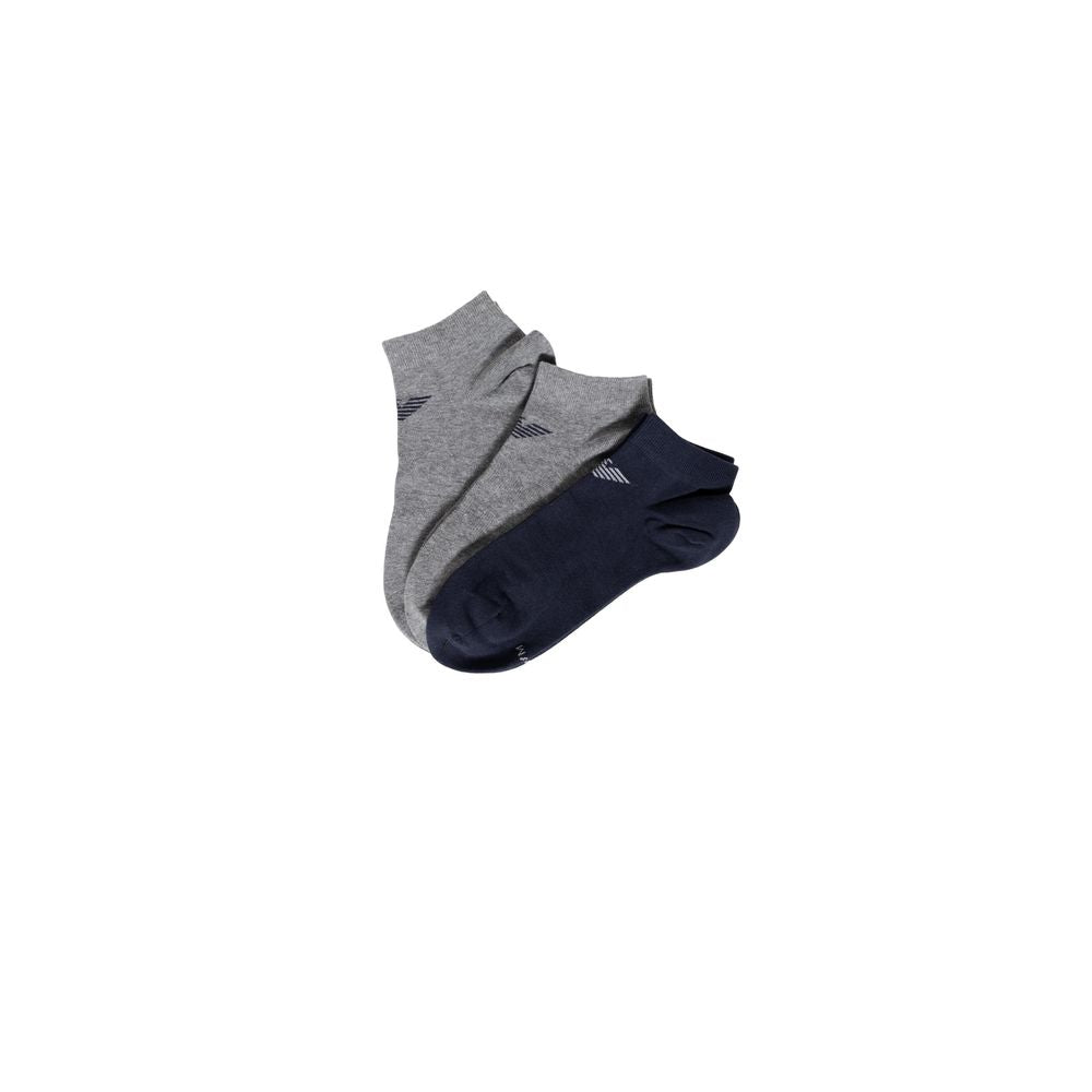 Emporio Armani Blue Cotton Sock for Elevated Style