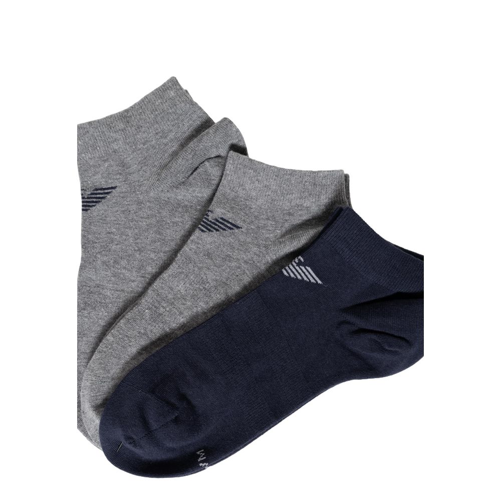 Emporio Armani Blue Cotton Sock for Elevated Style