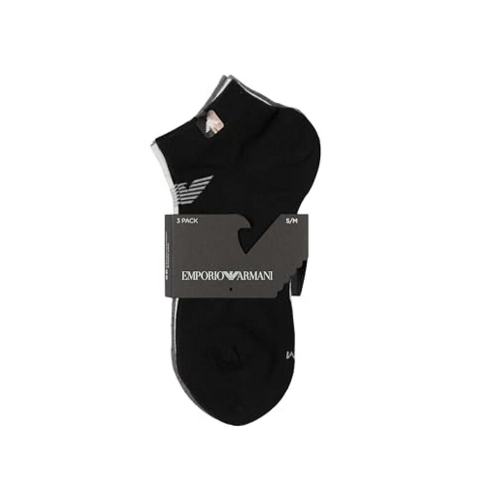 Emporio Armani Gray Cotton Sock Luxury Essential