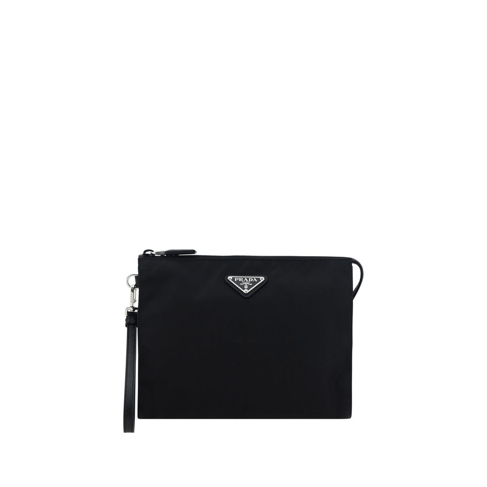 Prada Black Leather Beauty Case - Timeless Luxury and Elegant Design