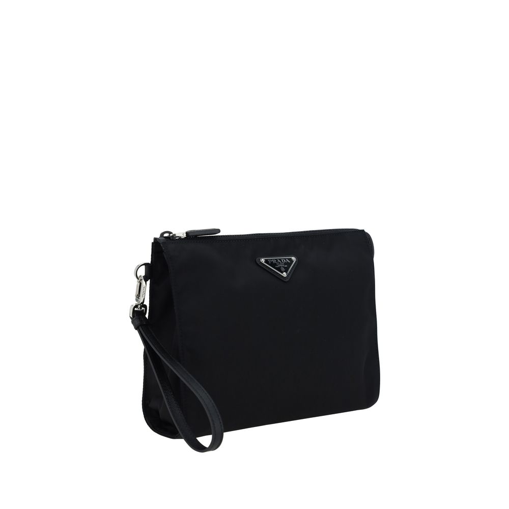 Prada Black Leather Beauty Case - Timeless Luxury and Elegant Design