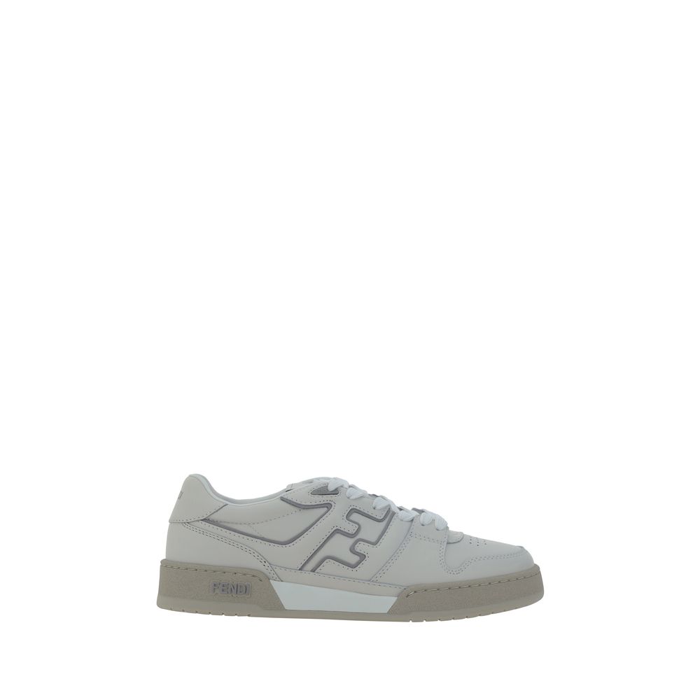 Fendi White Leather Match Sneakers: Exquisite Craftsmanship