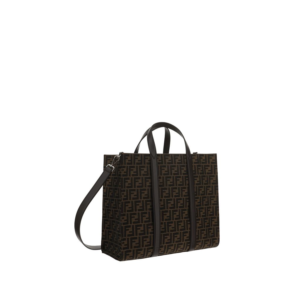 Fendi Beige Coated Cotton Tote Handbag - Timeless Elegance and Sophistication