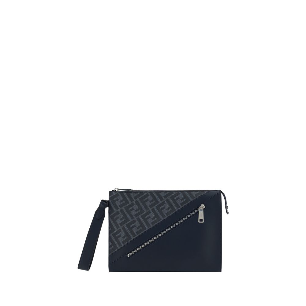 Fendi Red Leather Clutch Bag - Exquisite Leather Elegance Redefined
