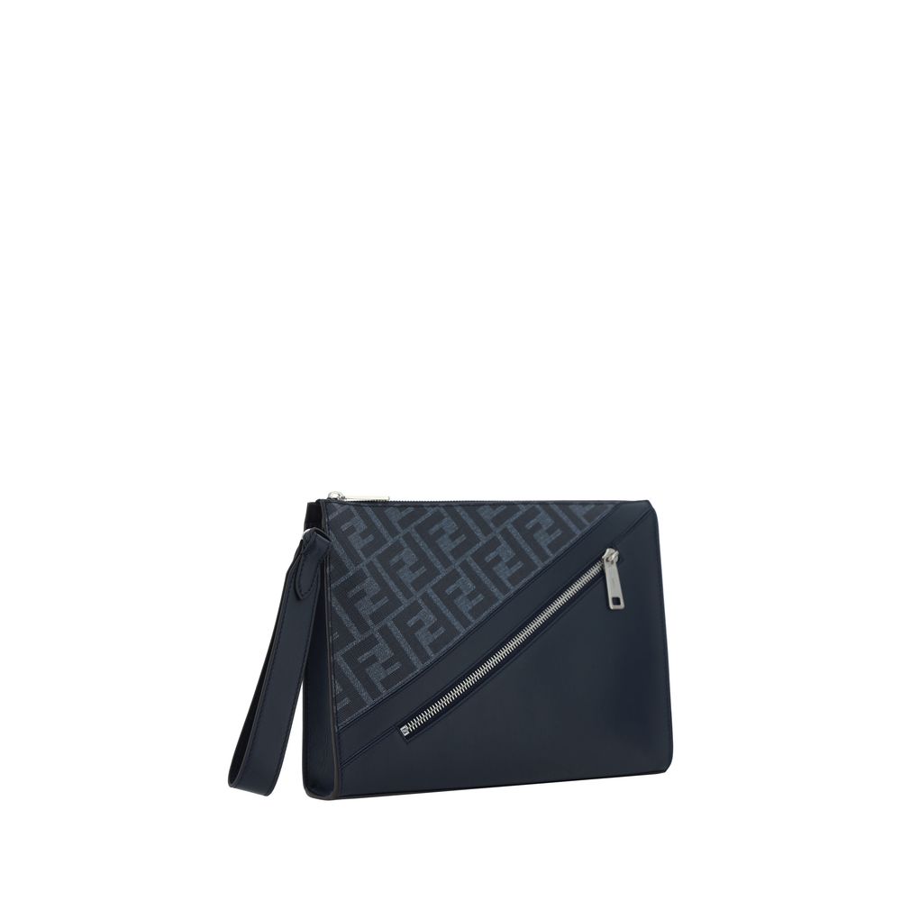 Fendi Red Leather Clutch Bag - Exquisite Leather Elegance Redefined
