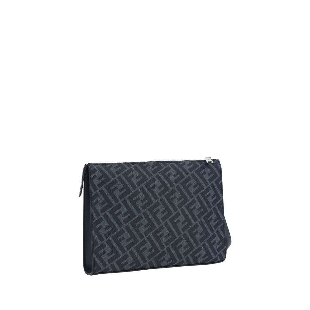 Fendi Red Leather Clutch Bag - Exquisite Leather Elegance Redefined
