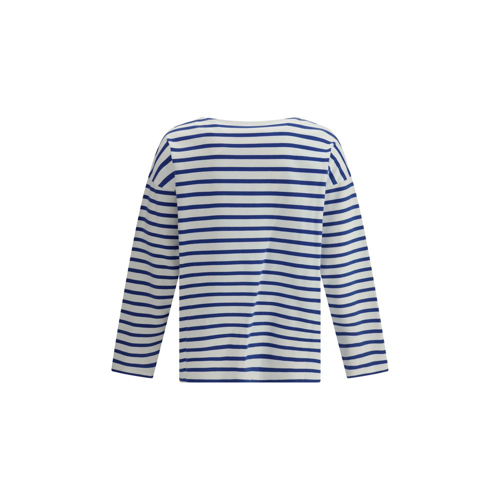 Valentino White Cotton Striped T-shirt - Timeless Luxury Essential