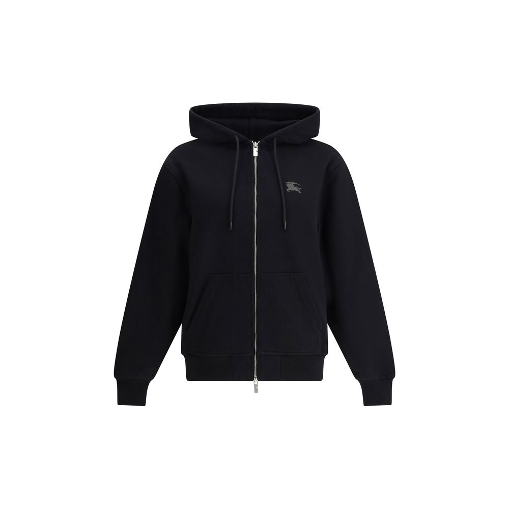 Burberry Grey Premium Cotton Blend Equestrian Hoodie