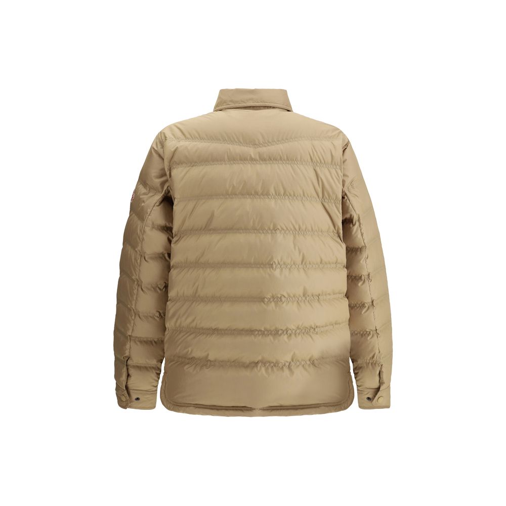 Moncler Dark Green Nylon Lavachey Down Jacket for Sophisticated Style