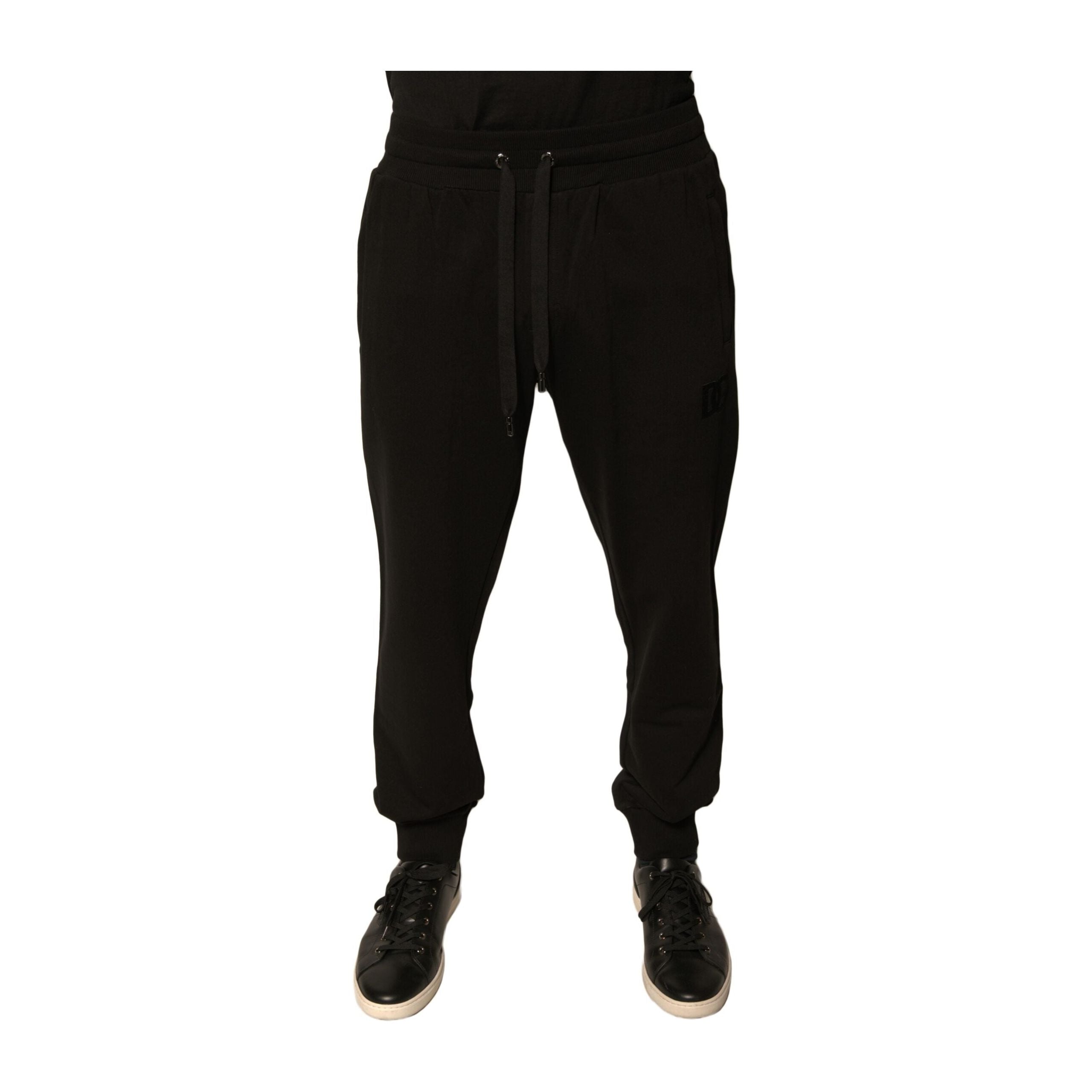 Dolce & Gabbana Black Cotton Jogger Sweatpants Pants