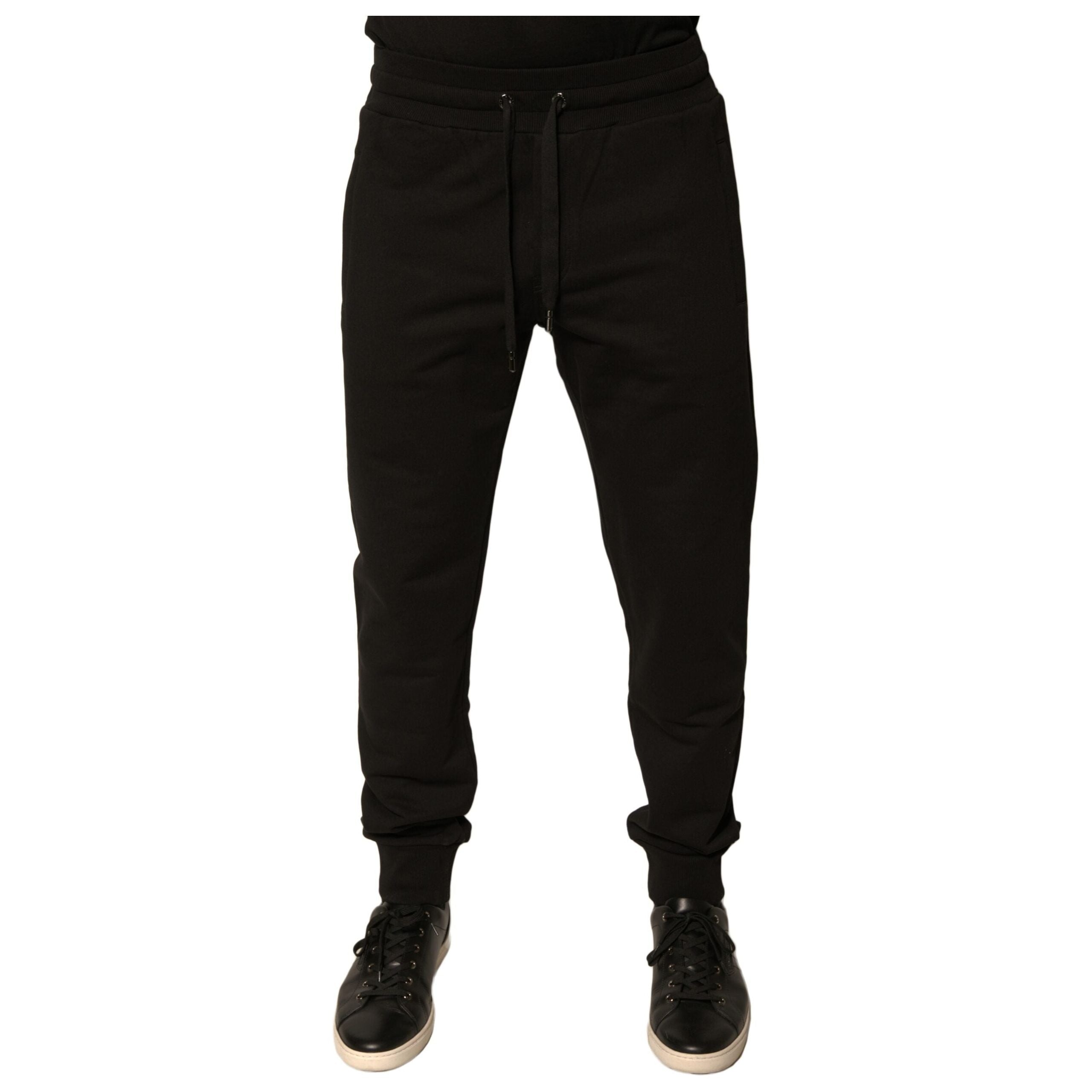 Dolce & Gabbana Black Cotton Jogger Sweatpants Pants