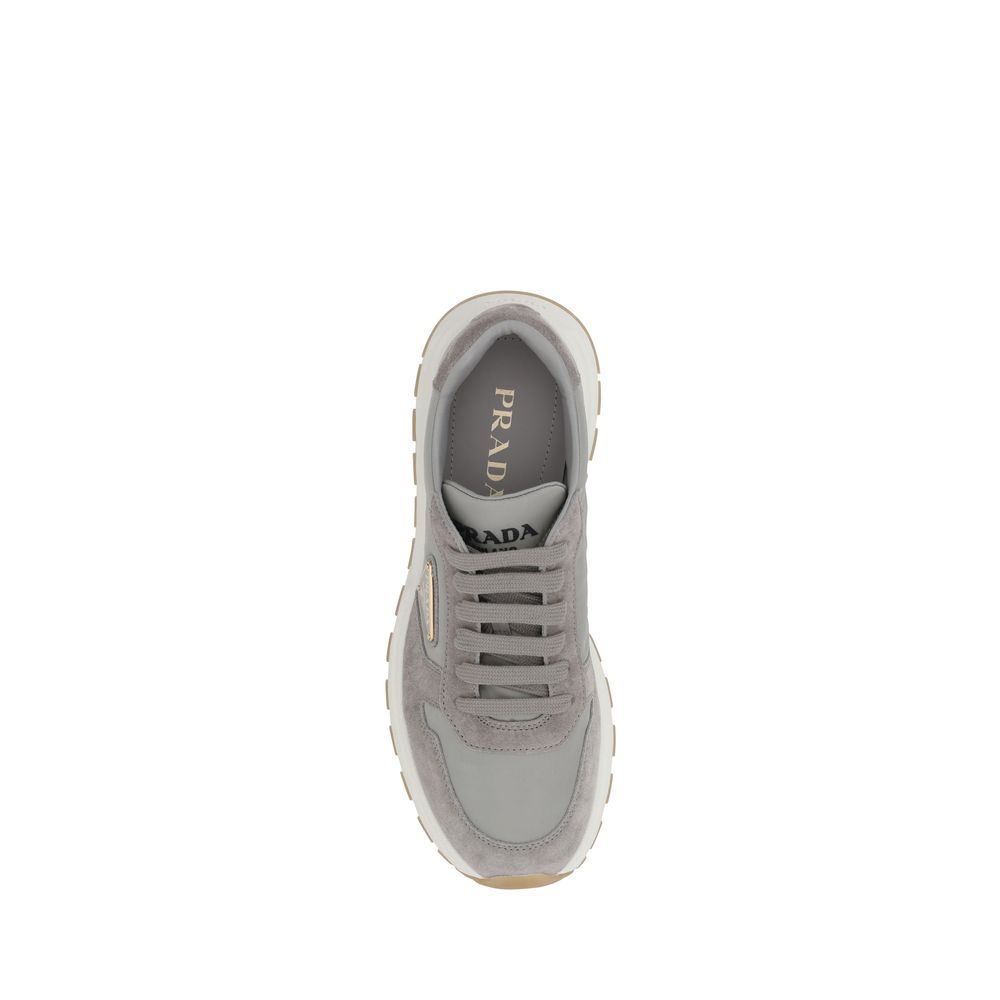 Prada White Suede Sneakers: Timeless Elegance in Footwear