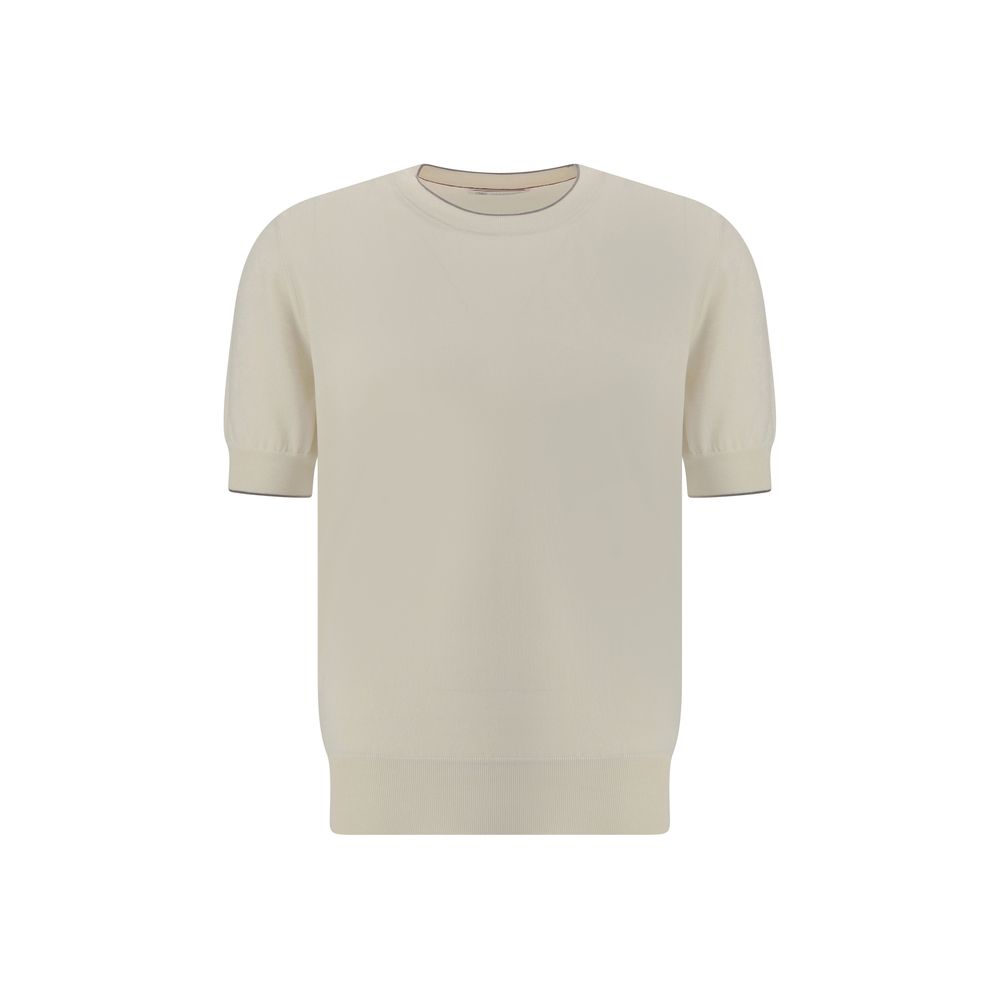 Brunello Cucinelli White Cotton T-Shirt for Elevated Style