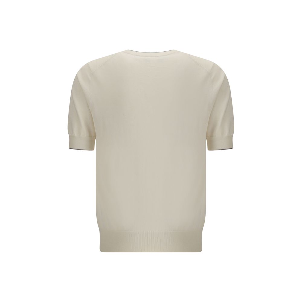 Brunello Cucinelli White Cotton T-Shirt for Elevated Style