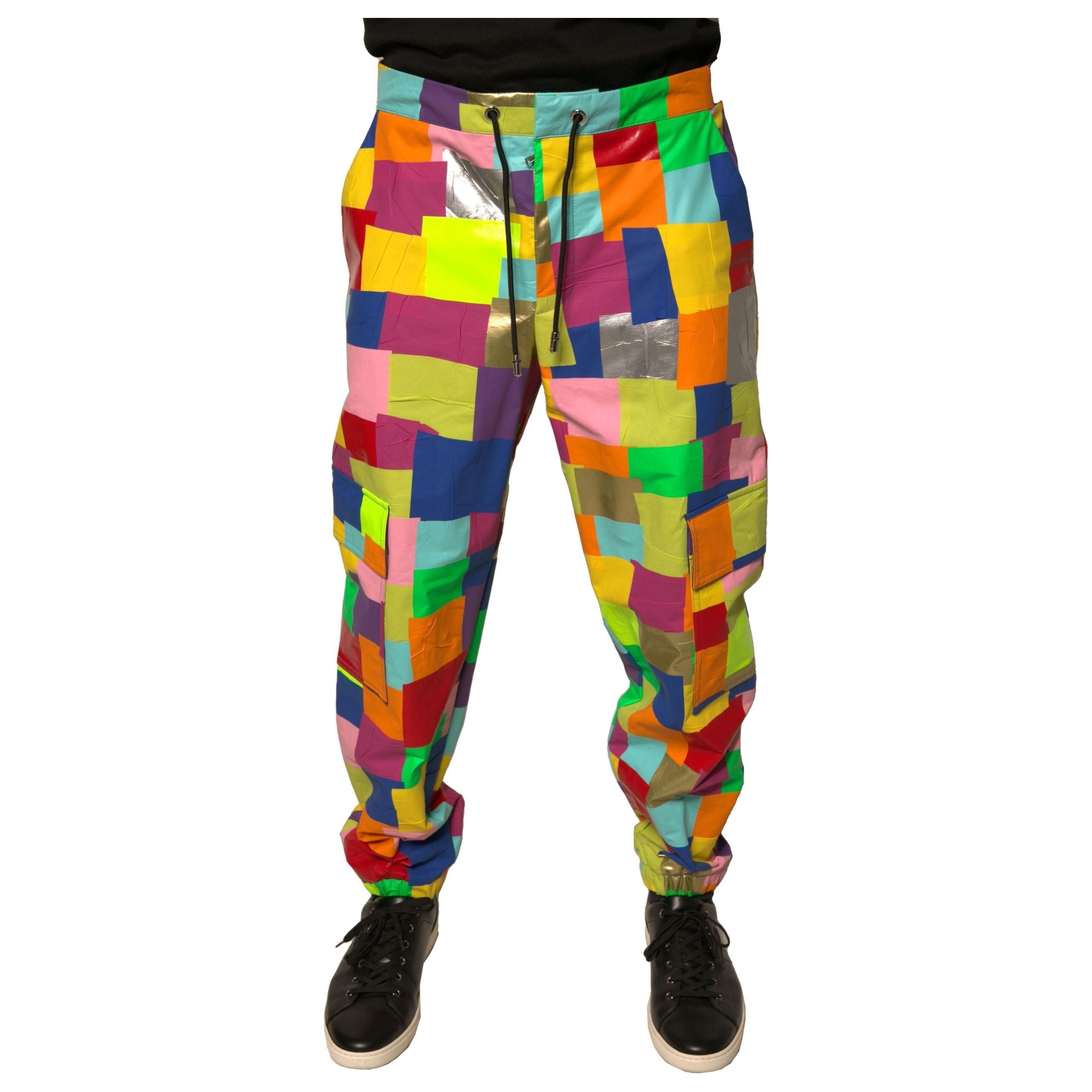 Dolce & Gabbana Multicolor Cotton Patchwork Cargo Pants