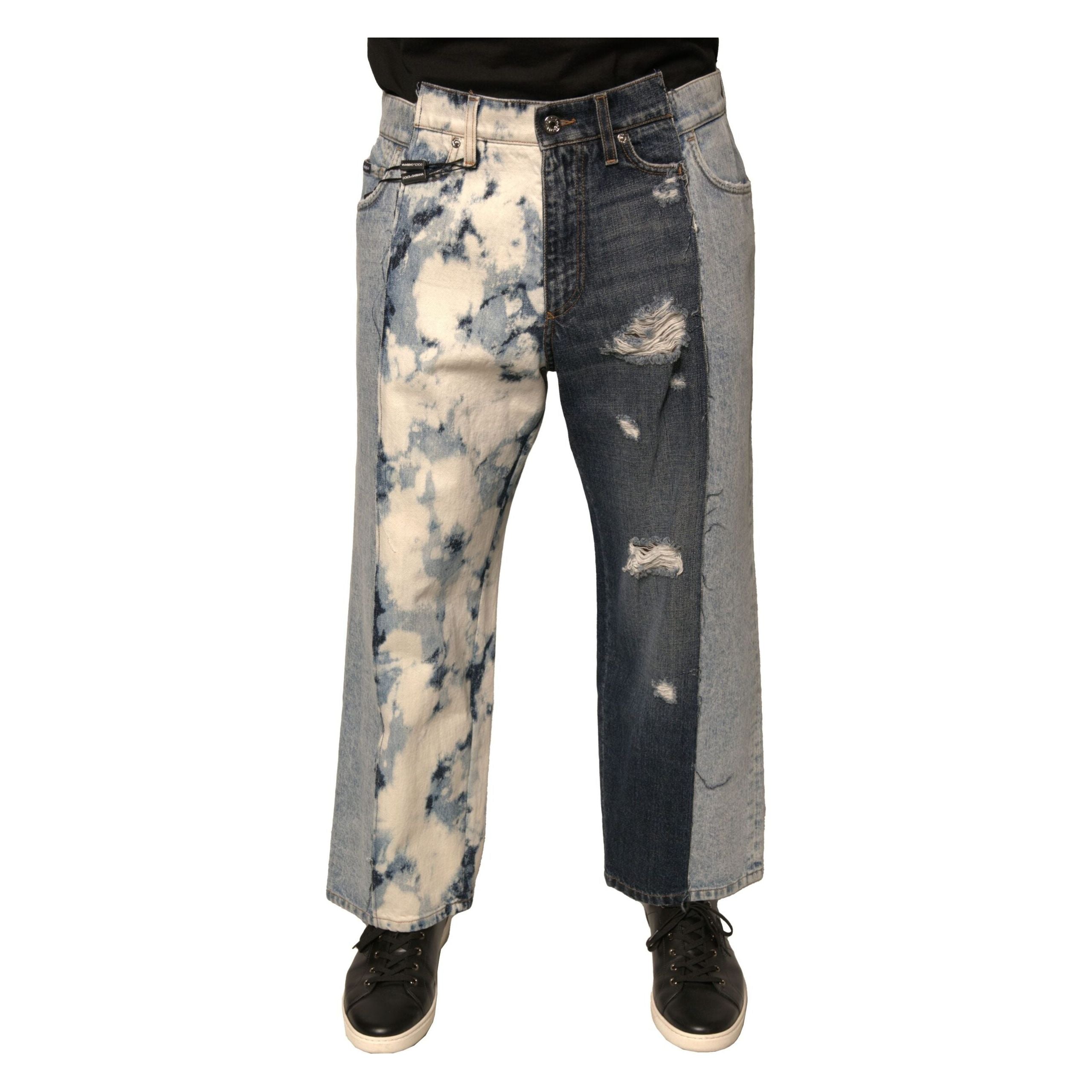 Dolce & Gabbana Multicolor Cotton Patchwork Denim Jeans