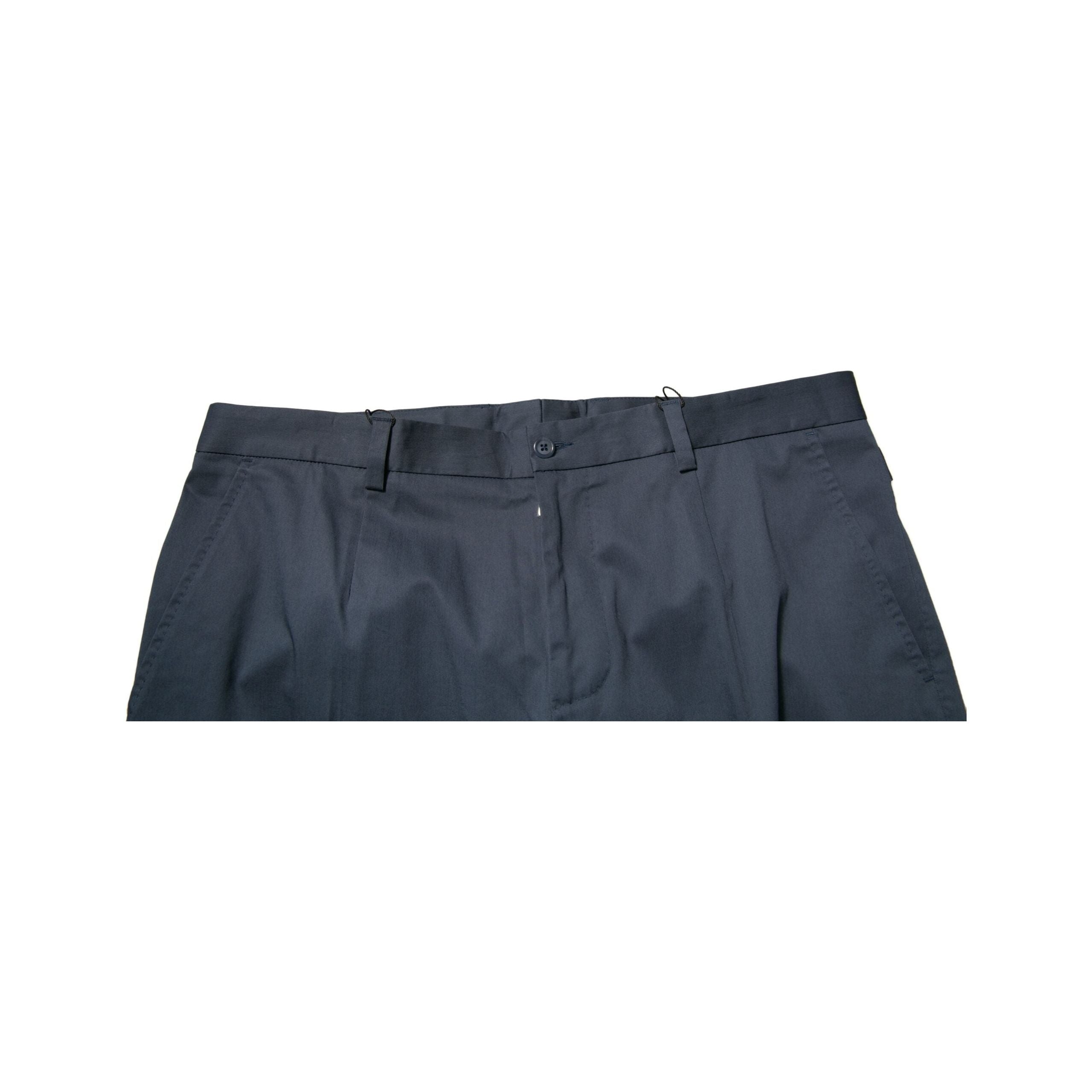 Dolce & Gabbana Dark Blue Cotton Stretch Skinny Dress Pants